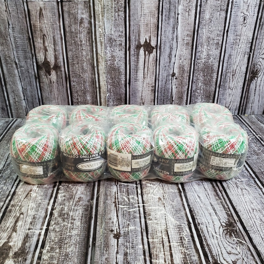Sullivans Natural Soft 4 PLY Crochet Knitting Cotton Pack Of 50g Ball Vari Xmas